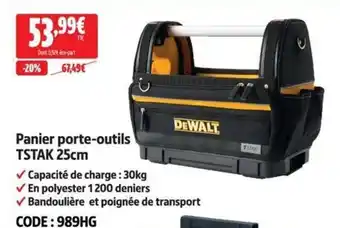 DEWALT Panier porte-outils TSTAK 25cm
