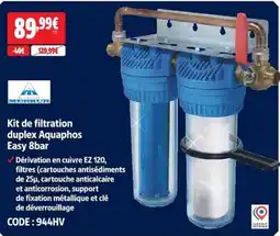 Screwfix MERKUR Kit de filtration duplex Aquaphos Easy 8bar offre