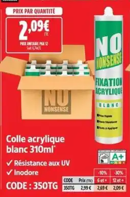 Screwfix NO NONSENSE Colle acrylique blanc offre