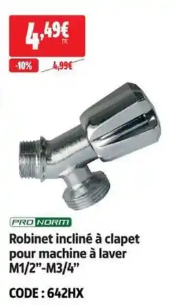 Screwfix PRO NORM Robinet incliné à clapet offre