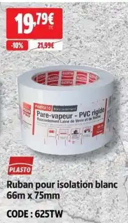 Screwfix PLASTO Ruban pour isolation blanc offre