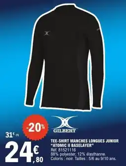 E.Leclerc GILBERT TEE-SHIRT MANCHES LONGUES JUNIOR offre