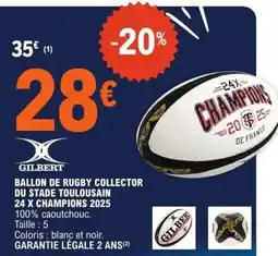 E.Leclerc GILBERT BALLON DE RUGBY COLLECTOR offre