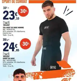 E.Leclerc METAL BOXE TEE-SHIRT DE BOXE HOMME offre