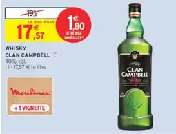 Intermarché Hyper Clan Campbell WHISKY offre
