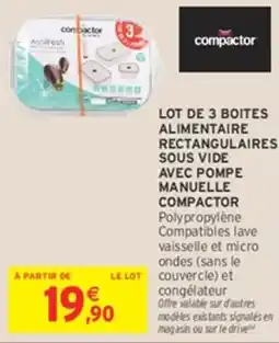 Intermarché Hyper Compactor Boites alimentaires offre
