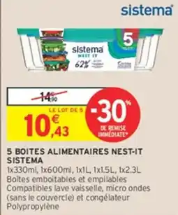 Intermarché Hyper sistema BOITES ALIMENTAIRES NEST-IT offre