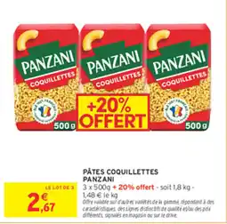 Intermarché PANZANI PÂTES COQUILLETTES offre