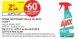 Intermarché Ajax spray nettoyant salle de bain offre
