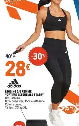 E.Leclerc adidas LEGGING 3/4 FEMME offre