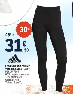 E.Leclerc adidas LEGGING LONG FEMME offre