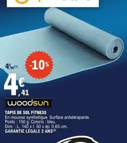 E.Leclerc woodsun TAPIS DE SOL FITNESS offre