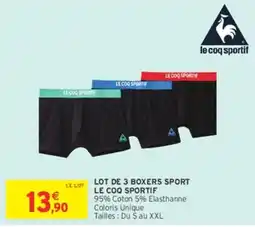 Intermarché Hyper LE COQ SPORTIF BOXERS SPORT offre