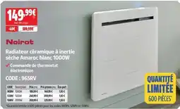 Screwfix Noirot Radiateur céramique à inertie sèche Amaroc blanc 1000W offre