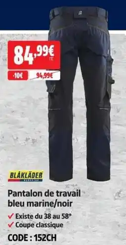 Screwfix BLÅKLÄDER Pantalon de travail offre