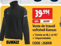 Screwfix DEWALT Veste de travail softshell Kansas offre