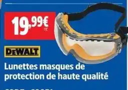 Screwfix DEWALT Lunettes masques de protection offre