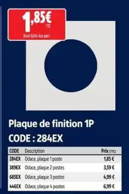 Screwfix Plaque de finition 1P offre