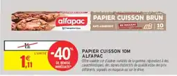Intermarché Hyper ALFAPAC PAPIER CUISSON BRUN offre