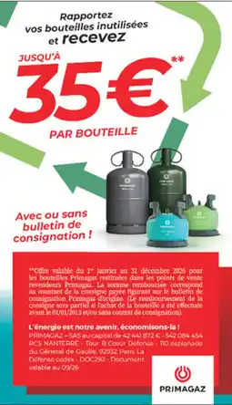 Intermarché Hyper PRIMAGAZ bouteilles offre