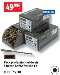 Screwfix EASY DRIVE vis à béton à tête fraisée TX offre