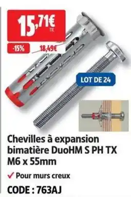 Screwfix Chevilles à expansion bimatière DuoHM S PH TX offre