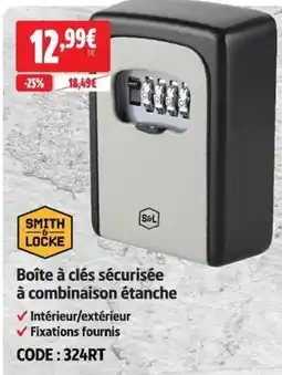 Screwfix SMITH & LOCKE Boîte à clés sécurisée offre