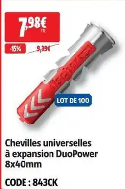 Screwfix TIGERS Chevilles universelles offre