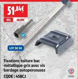 Screwfix Fixations toiture bac métallique gris offre