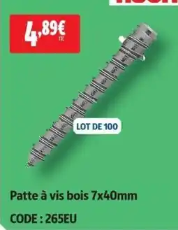 Screwfix HOGH Patte à vis bois offre