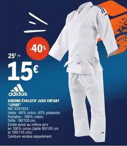 E.Leclerc adidas KIMONO ÉVOLUTIF JUDO ENFANT offre