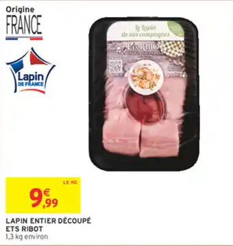 ETS RIBOT LAPIN ENTIER DÉCOUPÉ