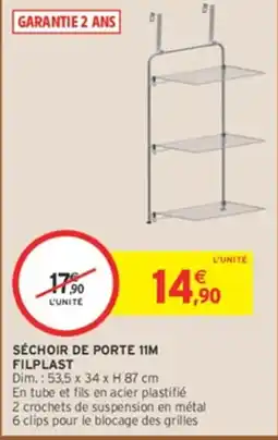 Intermarché Hyper FILPLAST SÉCHOIR DE PORTE 11M offre