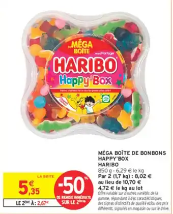 HARIBO MÉGA BOÎTE DE BONBONS HAPPY'BOX
