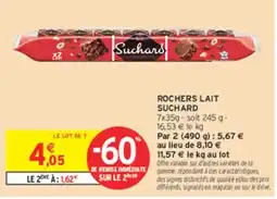 Intermarché Suchard Rochers Lait offre