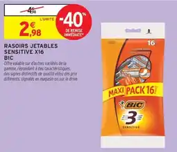 Intermarché Express BIC RASOIRS JETABLES SENSITIVE offre