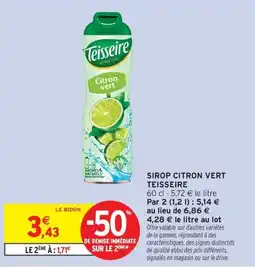 Intermarché Express Teisseire Sirop citron vert offre