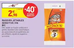Intermarché Hyper BIC RASOIRS JETABLES SENSITIVE offre