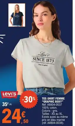 E.Leclerc Levi's TEE-SHIRT FEMME "GRAPHIC BOXY" offre