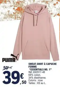 E.Leclerc PUMA SWEAT-SHIRT À CAPUCHE FEMME offre