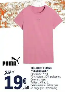 E.Leclerc PUMA TEE-SHIRT FEMME offre