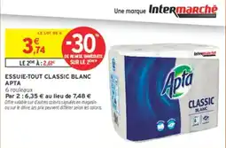 Intermarché Hyper Apta Essuie-tout Classic Blanc offre