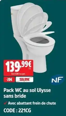 Screwfix Ulysse Pack WC au sol sans bride offre
