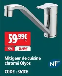 Screwfix Olyos Mitigeur de cuisine chromé offre