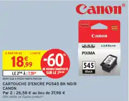 Intermarché Canon CARTOUCHE D'ENCRE PG545 BK NOIR offre