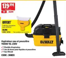 Screwfix DEWALT Aspirateur eau et poussière offre