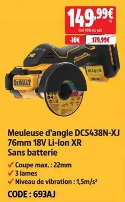 Screwfix DEWALT Meuleuse d'angle DCS438N-XJ offre