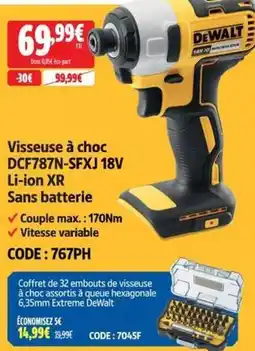 Screwfix DEWALT Visseuse à choc DCF787N-SFXJ 18V offre