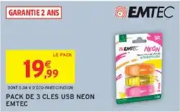 Intermarché Hyper EMTEC CLES USB NEON offre