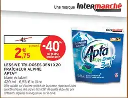 Intermarché Apta Lessive Tri-Doses 3en1 offre